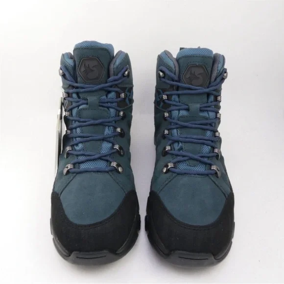 Foxelli Boots Women’s 9 Hiking Waterproof Blue Outdoor Camping Lace Up- Sz 9 - Picture 2 of 8